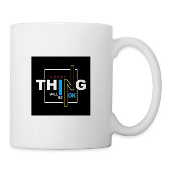 Everything Will Be OK Neon Frame - Coffee/Tea Mug - white - Right