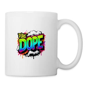 Pure Dope Neon Graffiti Splash - Coffee/Tea Mug - white - Right