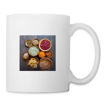 Bowl Mosaic Grains & Beans - Coffee/Tea Mug - white - Right
