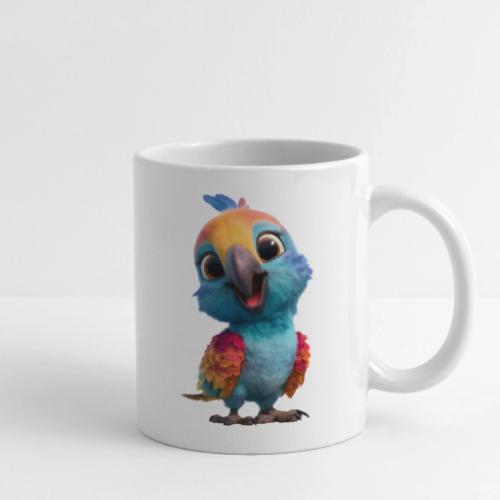 Colorful Cartoon Baby Parrot Design - Coffee/Tea Mug