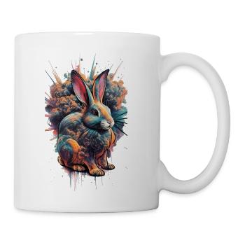 Neon Splash Rabbit - Coffee/Tea Mug - white - Right