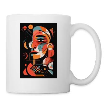 Abstract Face Art - Bold and Unapologetic - Coffee/Tea Mug - white - Right