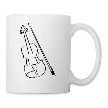 Violin and Stick - Coffee/Tea Mug - white - Right