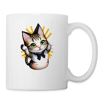 funny cat - Coffee/Tea Mug - white - Right