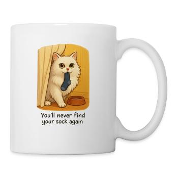 The Sock Thief - Coffee/Tea Mug - white - Right