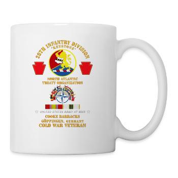 Army 28th Inf Div NATO Goppingen Germany w COLD SV - Coffee/Tea Mug - white - Right