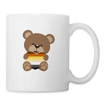 Teddy Bear LGBT Gay Pride Cartoon CSD Fetish - Coffee/Tea Mug - white - Right