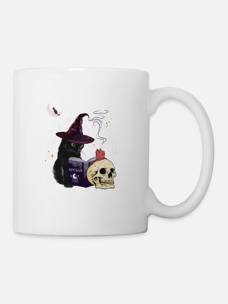 Witch Black Cat - Coffee/Tea Mug - white