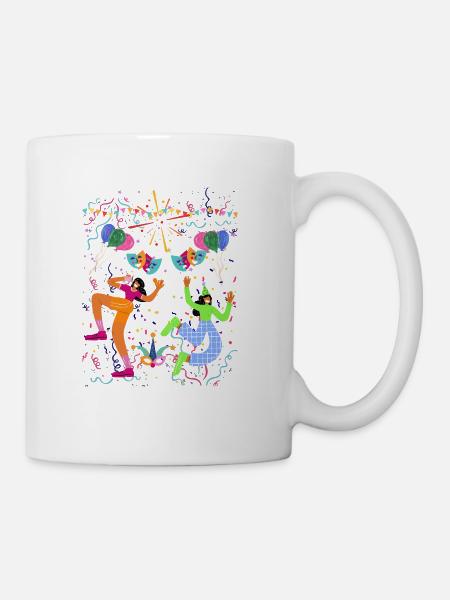 Dancing Colorful Space - Coffee/Tea Mug - white
