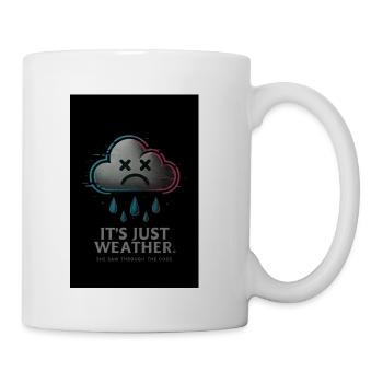 Neon Rain Cloud Its Just Weather - Coffee/Tea Mug - white - Right
