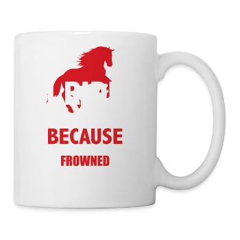 Horse Power: Express Yourself Without Violence - Coffee/Tea Mug - white - Right