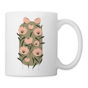 Blush Poppy Garden Florals - Coffee/Tea Mug - white - Right