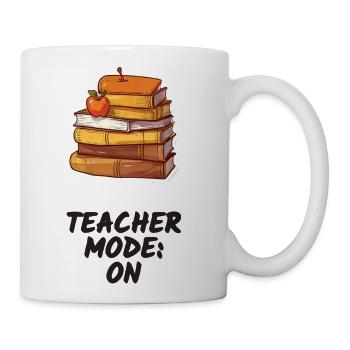 Teacher Mode On Book Stack - Coffee/Tea Mug - white - Right