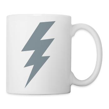 thunder lightning bolt flash - Coffee/Tea Mug - white - Right