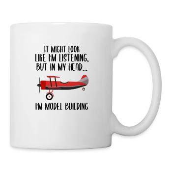Model Building Maker Models RC Airplane Plane Gift - Coffee/Tea Mug - white - Right