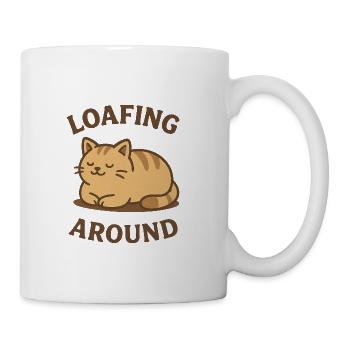 Loafing Around Kitty - Coffee/Tea Mug - white - Right
