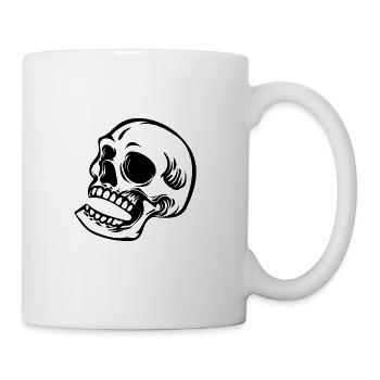 Skull Halloween Skull - Coffee/Tea Mug - white - Right