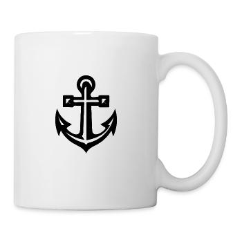 Very Old Anchor In Tattoo Style - Coffee/Tea Mug - white - Right