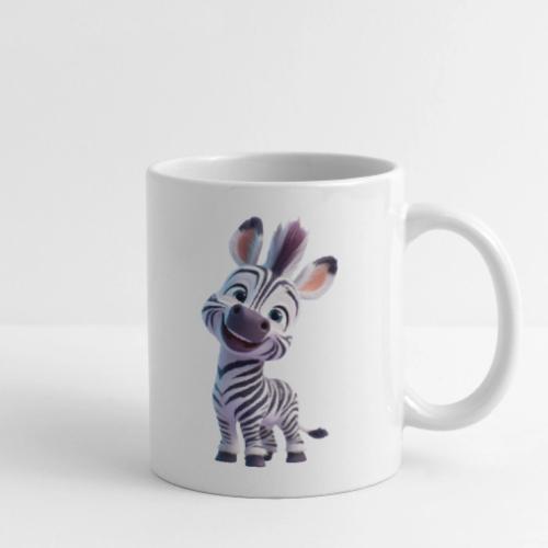 Playful 3D Baby Zebra Smiling Brightly - Coffee/Tea Mug