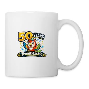 Tweet-tastic 50th Anniversary Parrot - Coffee/Tea Mug - white - Right