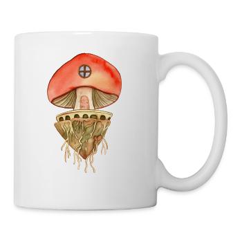 Floating Mushroom House - Coffee/Tea Mug - white - Right
