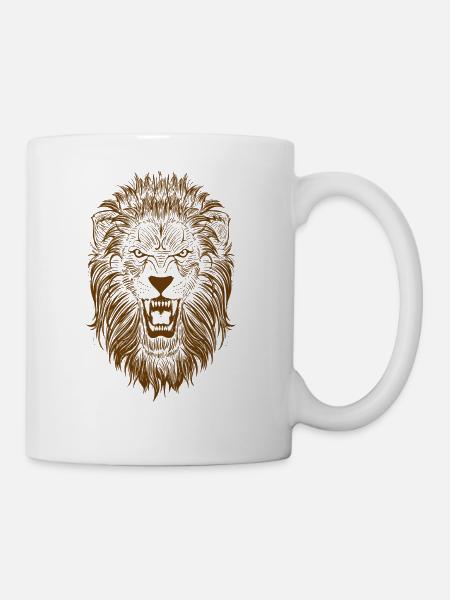 brave lion - Coffee/Tea Mug - white