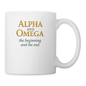 Alpha and Omega the beginning and the end - Coffee/Tea Mug - white - Right