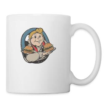 Waiter double burgers Waiter double burgers inspir - Coffee/Tea Mug - white - Right