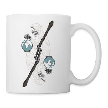 World And Skull - Coffee/Tea Mug - white - Right