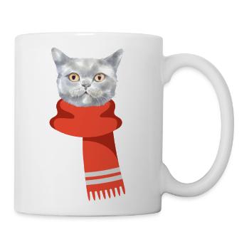 Cat new year - Coffee/Tea Mug - white - Right