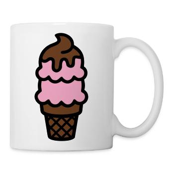 Ice Cream Cone Icon - Coffee/Tea Mug - white - Right