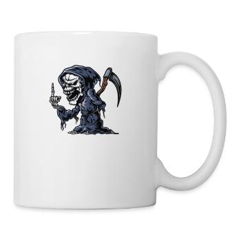 skeleton fuck you - Coffee/Tea Mug - white - Right