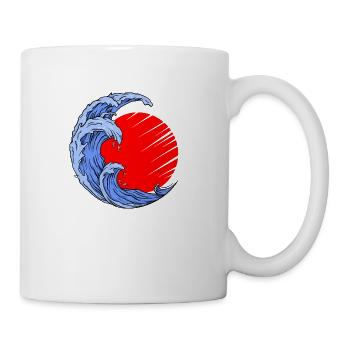 sea wave - Coffee/Tea Mug - white - Right