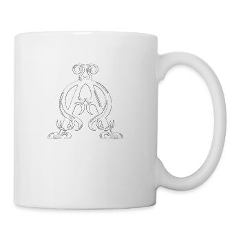Symbol beginning end Alpha Omega God Christian - Coffee/Tea Mug - white - Right