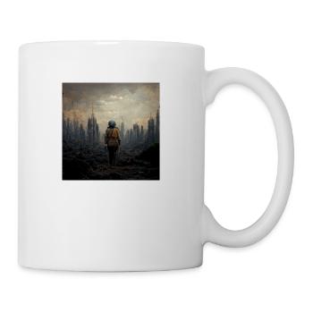 Apocalypse end of the wolrd painting - Coffee/Tea Mug - white - Right