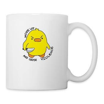 Woke Up And Chose The violence - Coffee/Tea Mug - white - Right