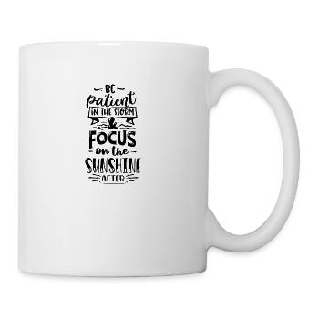 Be Patient In The Storm Religious Motivation Inspi - Coffee/Tea Mug - white - Right