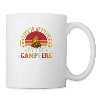 Life Is Better By The Campfire Camping Campfire - Coffee/Tea Mug - white - Right