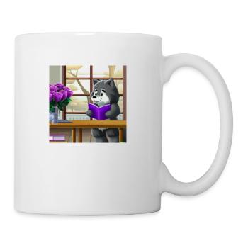 A smart wolf! - Coffee/Tea Mug - white - Right