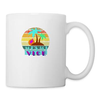 retro miami nice - Coffee/Tea Mug - white - Right