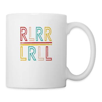 Retro Drumsticks Rlrr Lrll Drummer - Coffee/Tea Mug - white - Right