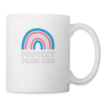 Protect Trans Kids Rainbow - Coffee/Tea Mug - white - Right