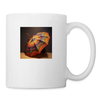 Colorful umbrella - Coffee/Tea Mug - white - Right