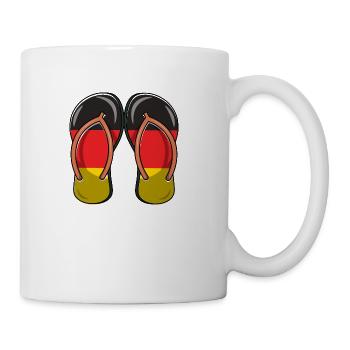 German Flag On Flip Flop Sandals - Coffee/Tea Mug - white - Right