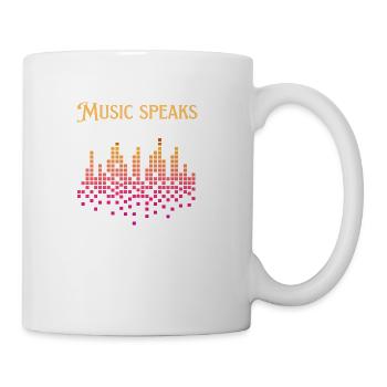 Music speaks. - Coffee/Tea Mug - white - Right