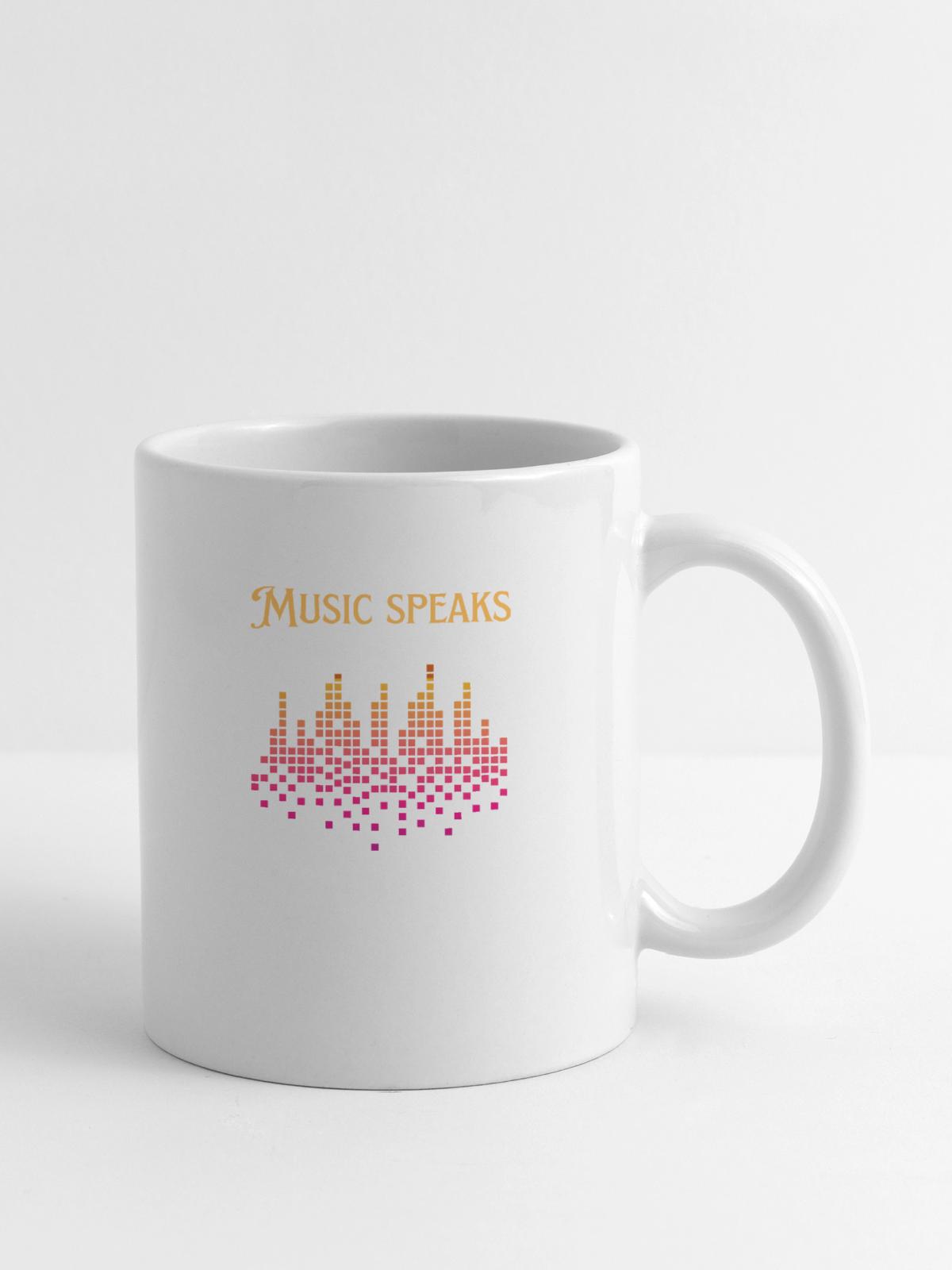 Music speaks. - Coffee/Tea Mug - white - Right