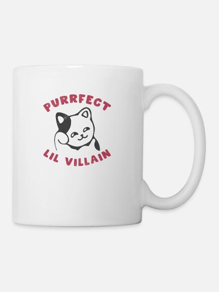 PURRFECT LIL VILLIAN green - Coffee/Tea Mug - white