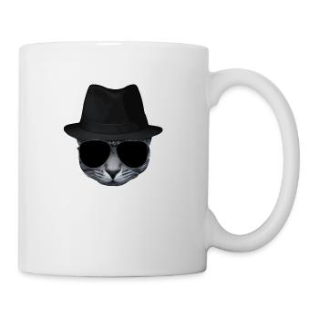 Blues Cat 1 Color - Coffee/Tea Mug - white - Right