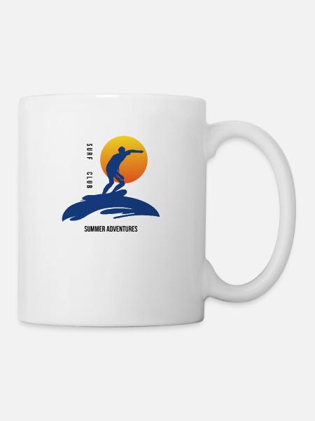Summer Adventures Surf Club - Coffee/Tea Mug - white