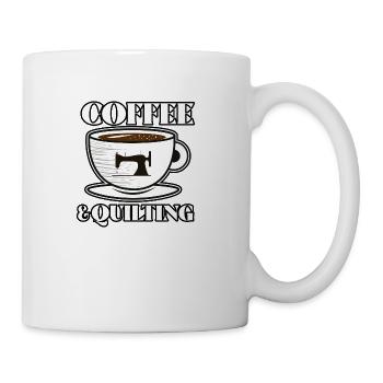 Coffee And Quilting - Coffee/Tea Mug - white - Right